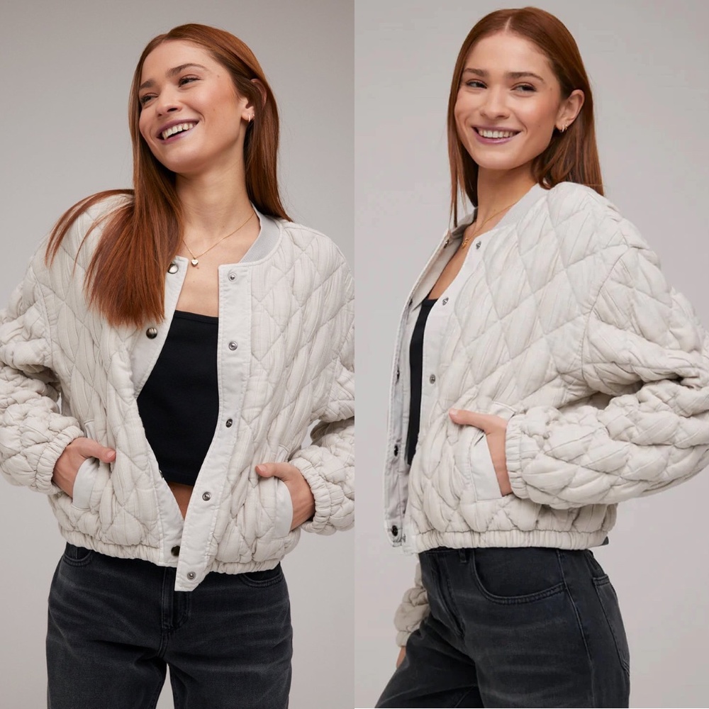 NWOT Bella Dahl welt pocket quilted look bomber jacket FIRM PRICE